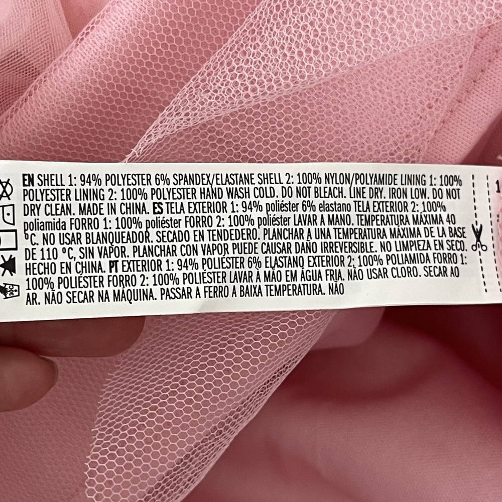 Forever 21 Tulle Ruffled Bustier Dress Womens Small Pink Fairy Whimsy Delicate - Picture 6 of 16